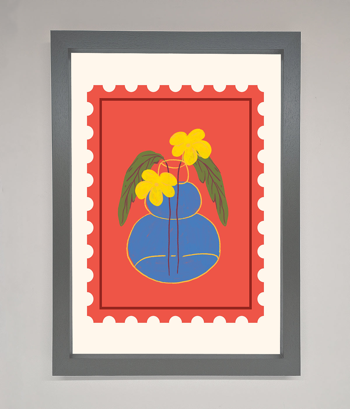 Stamp Plant Framed Wall Art print