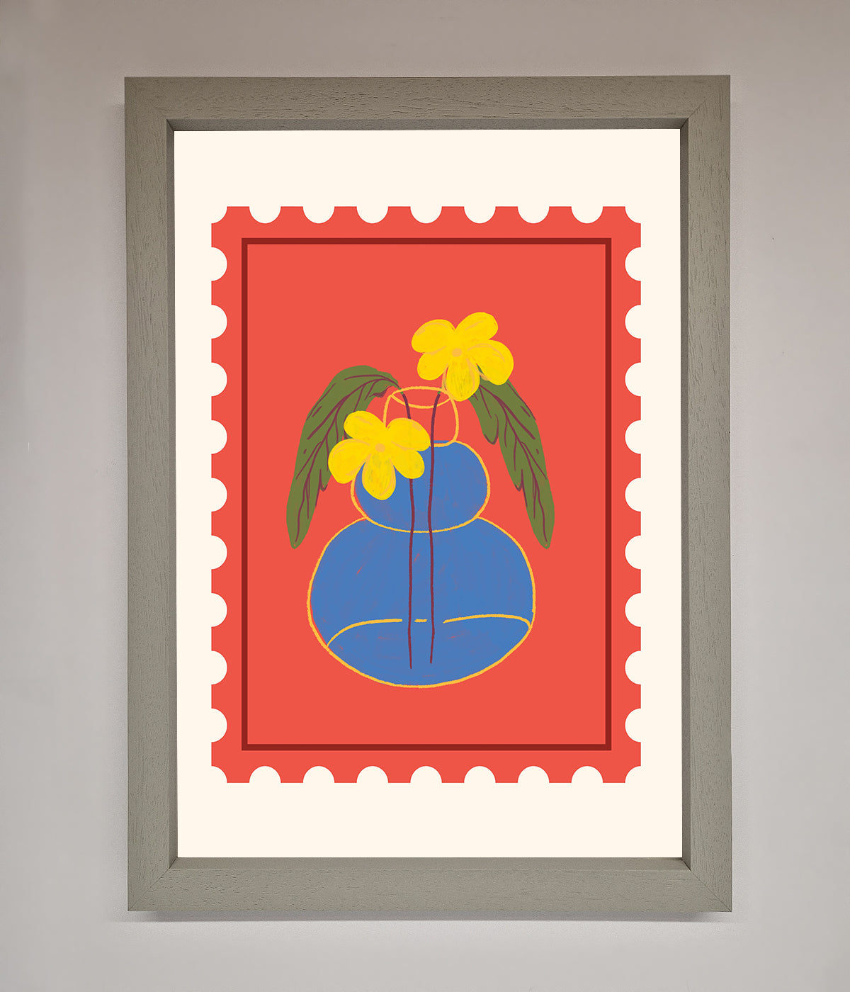 Stamp Plant Framed Wall Art print