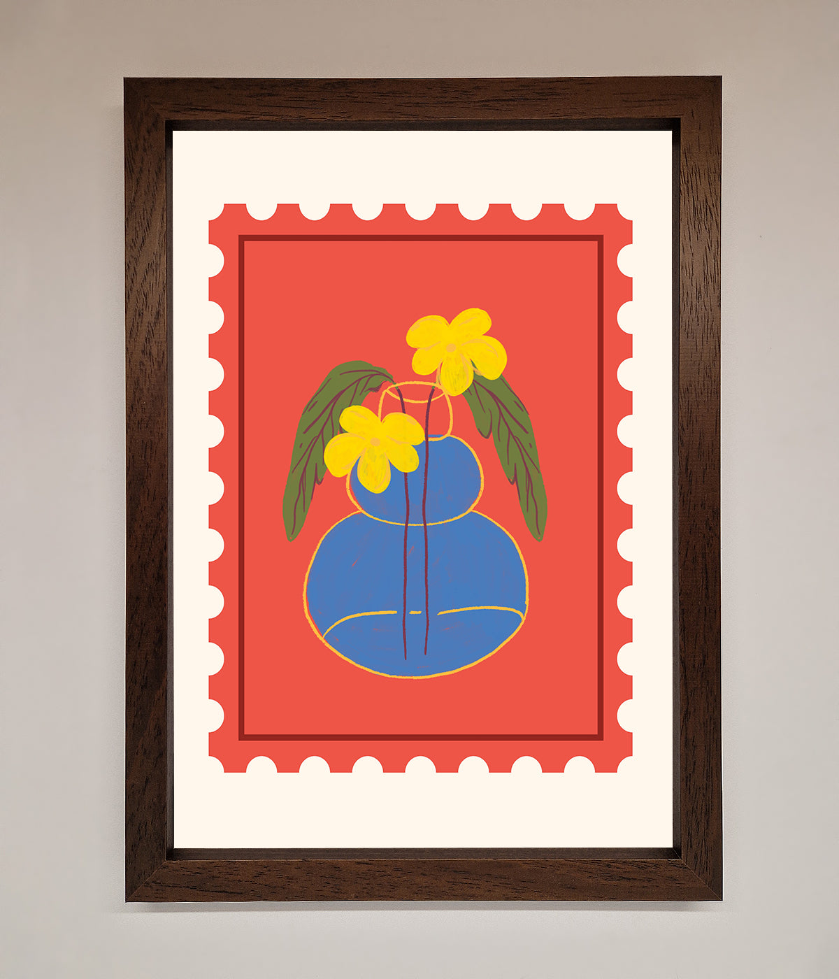 Stamp Plant Framed Wall Art print