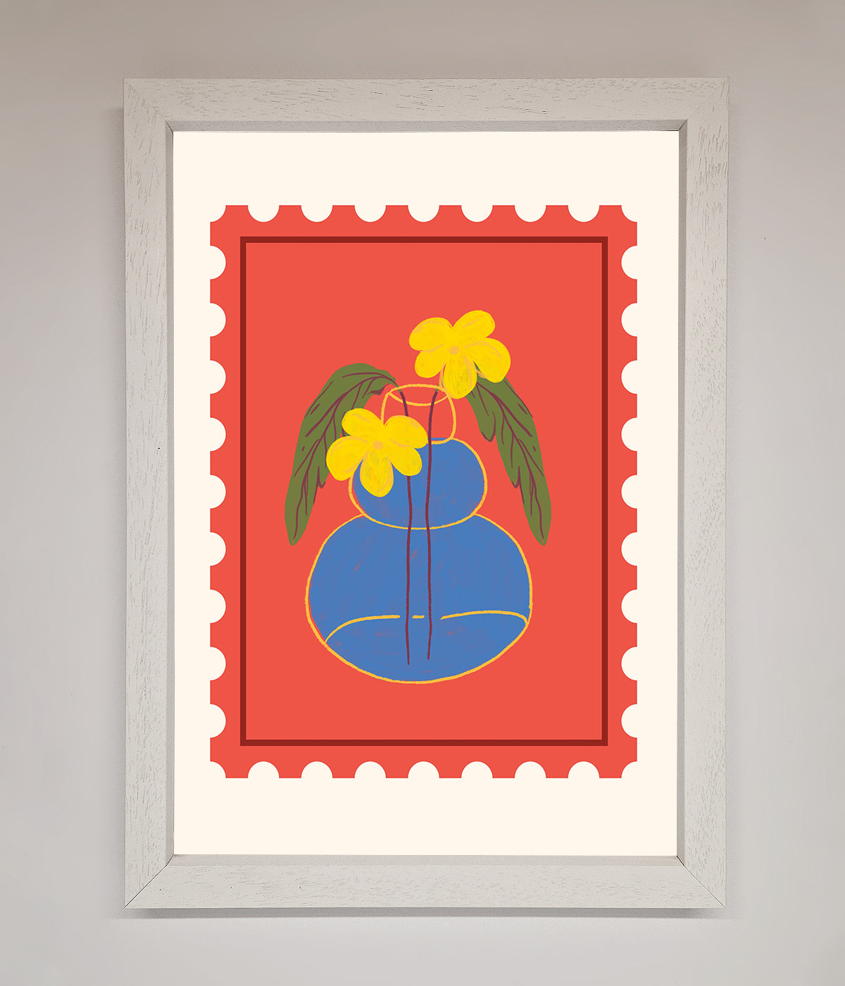 Stamp Plant Framed Wall Art print