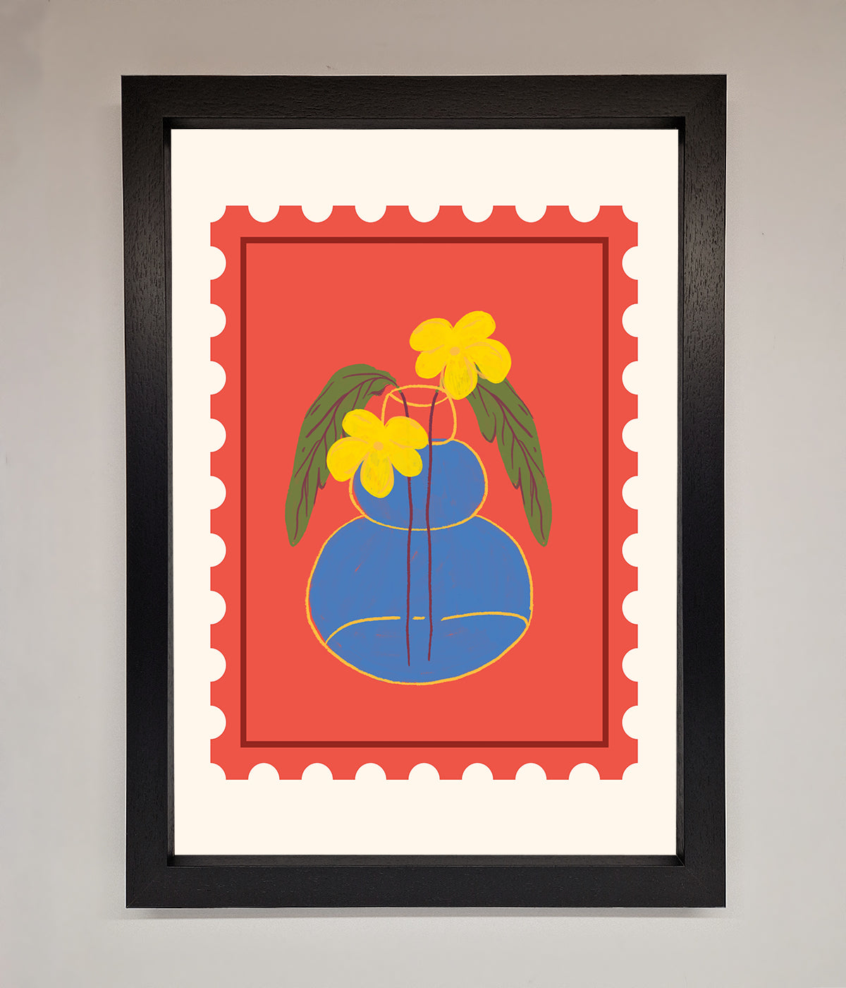 Stamp Plant Framed Wall Art print