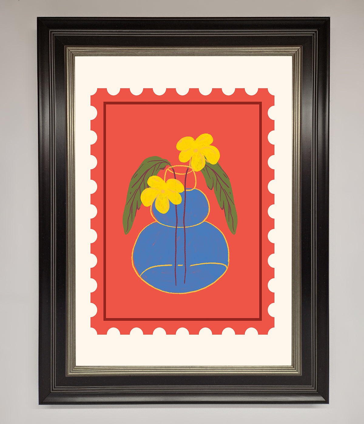 Stamp Plant Framed Wall Art print