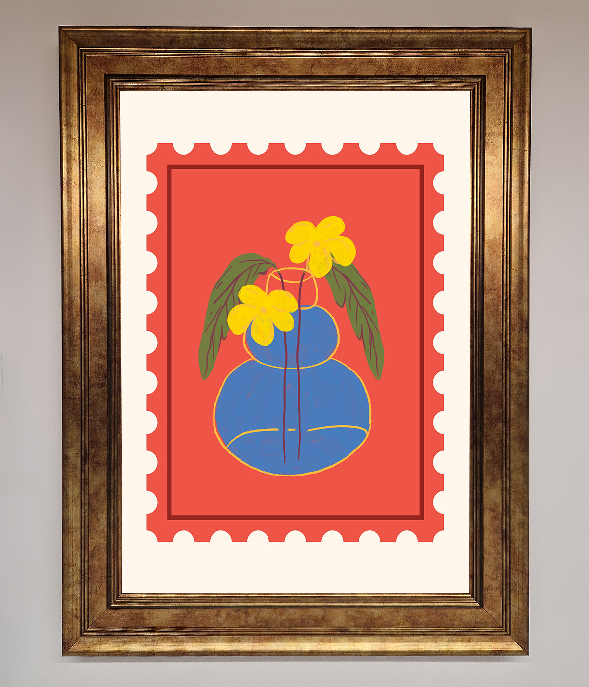 Stamp Plant Framed Wall Art print