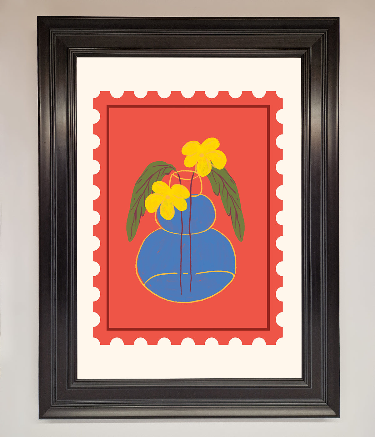 Stamp Plant Framed Wall Art print