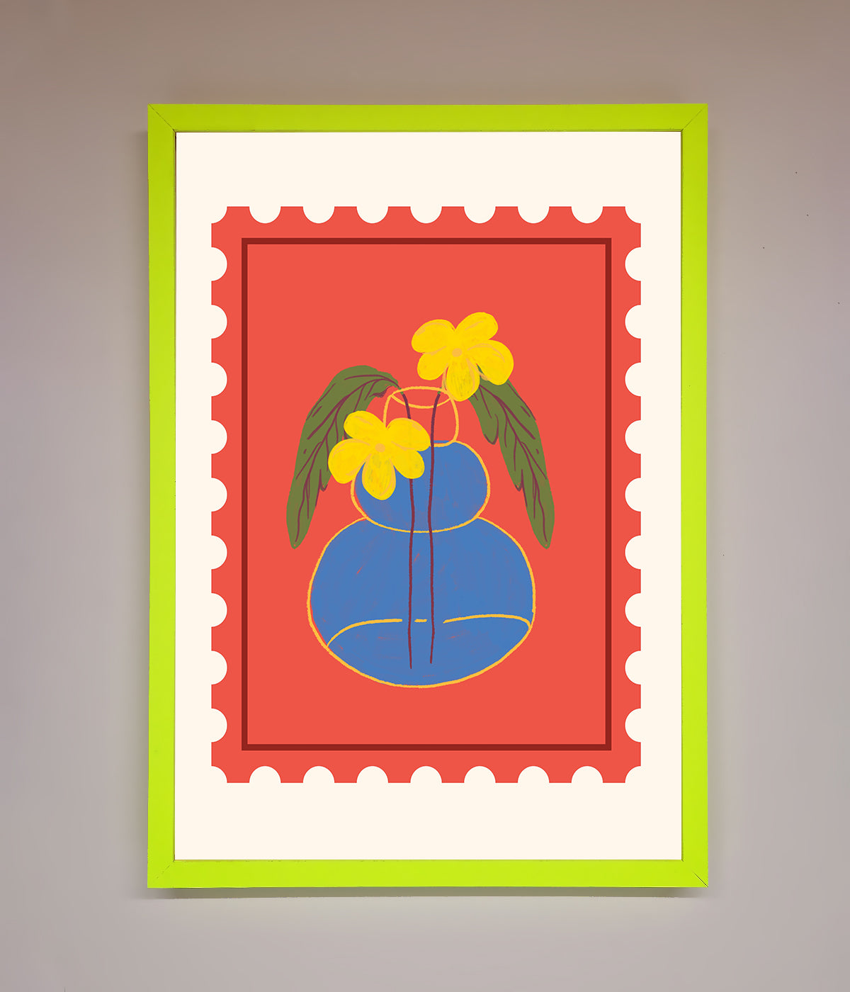 Stamp Plant Framed Wall Art print