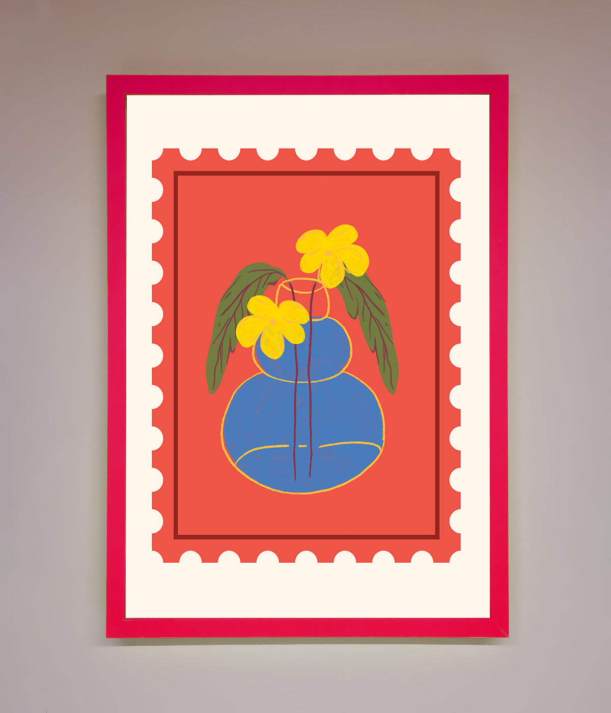 Stamp Plant Framed Wall Art print