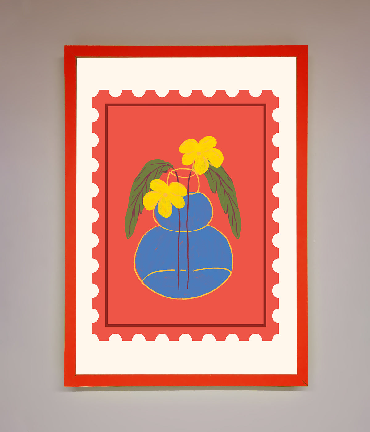 Stamp Plant Framed Wall Art print