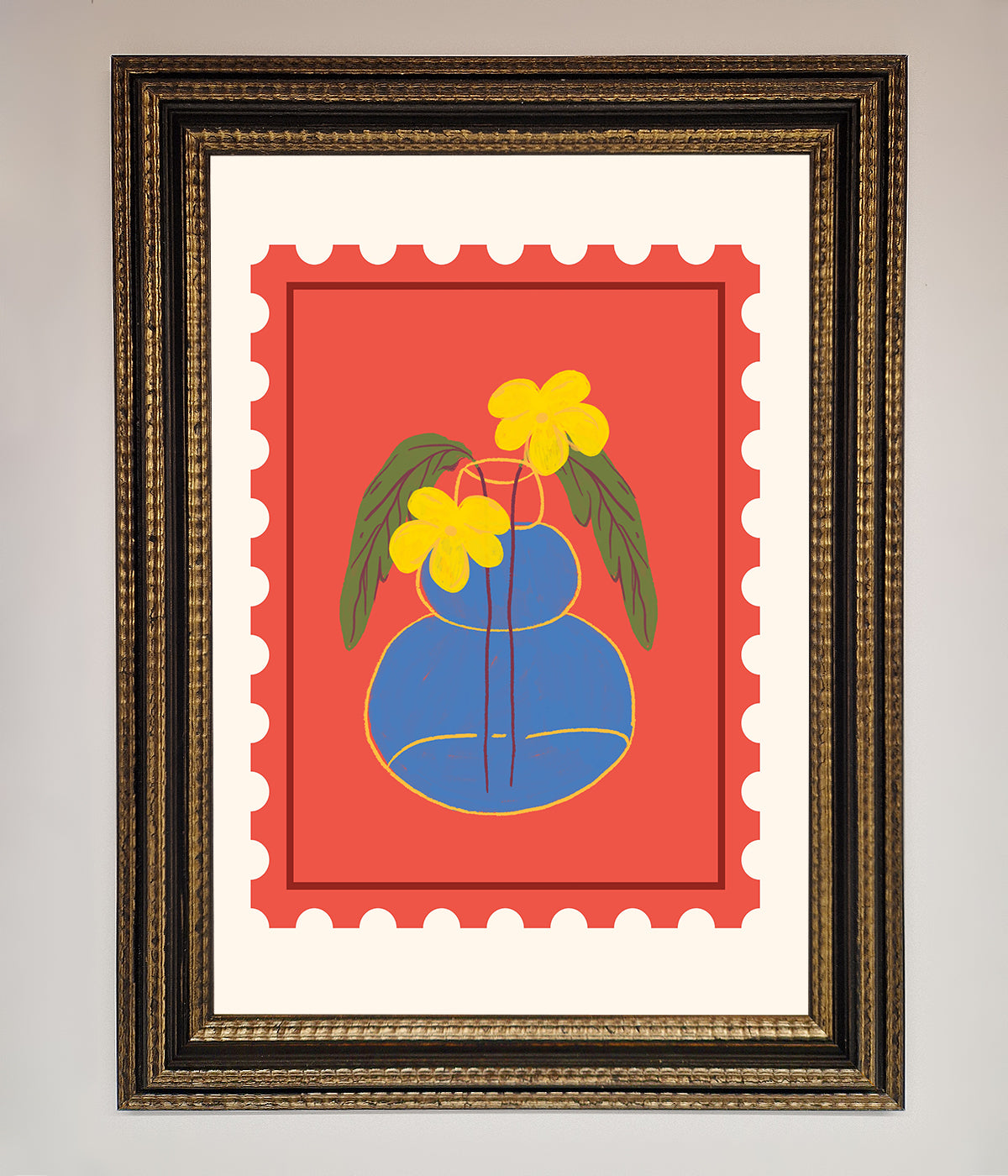 Stamp Plant Framed Wall Art print