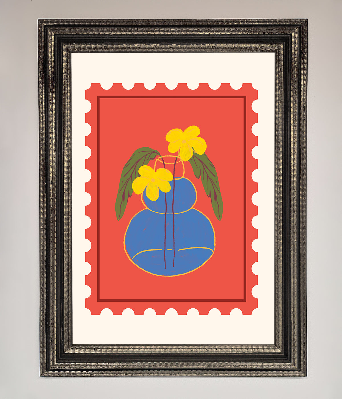 Stamp Plant Framed Wall Art print