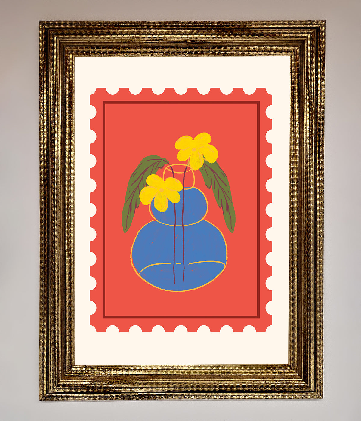 Stamp Plant Framed Wall Art print