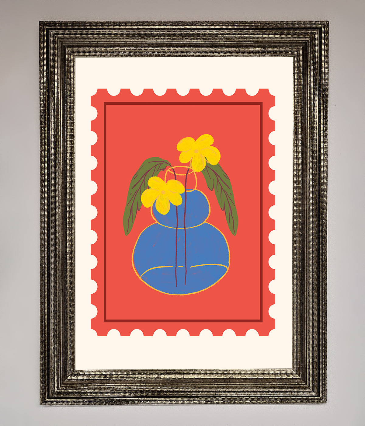 Stamp Plant Framed Wall Art print