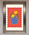 Stamp Plant Framed Wall Art print