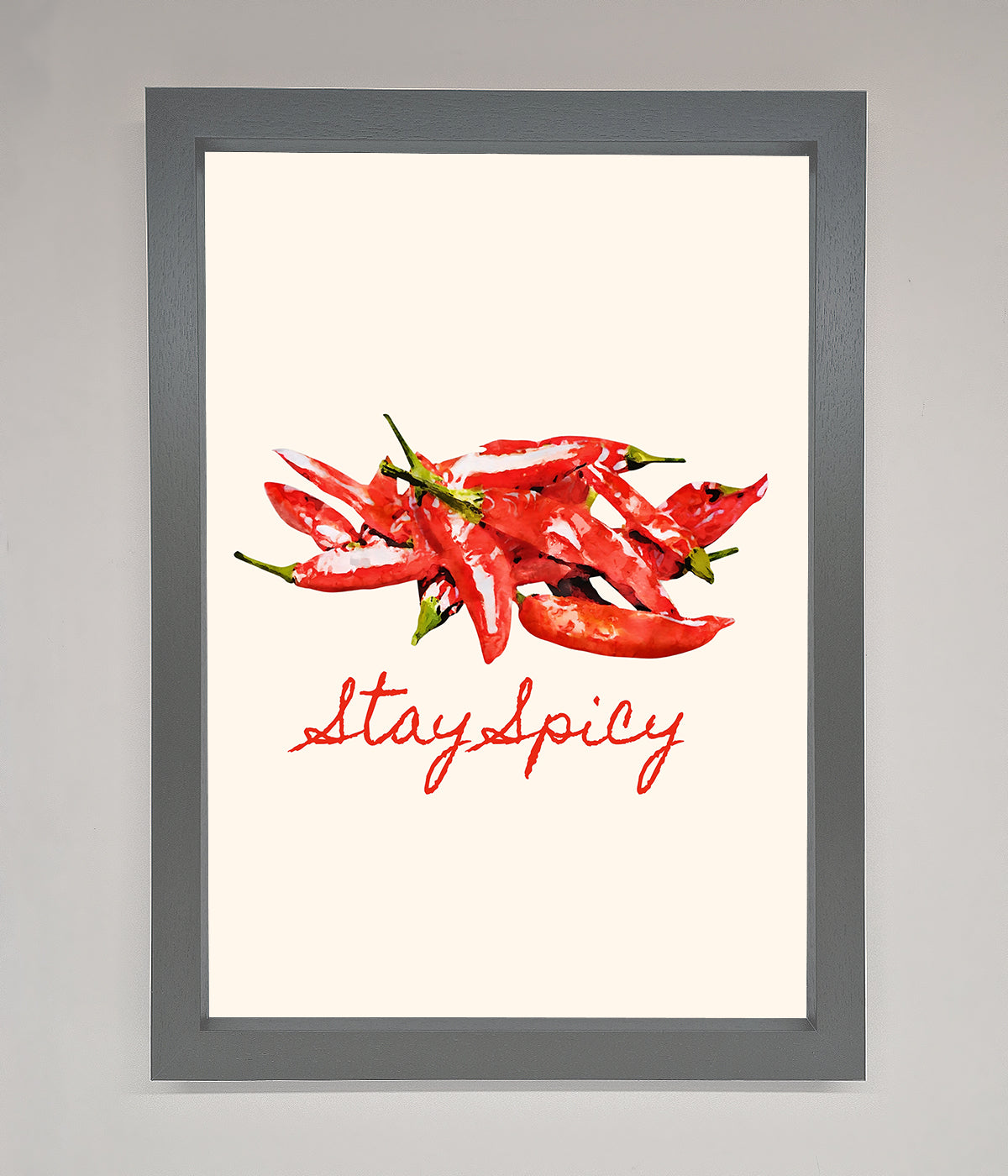 Stay Spicy Framed Print print