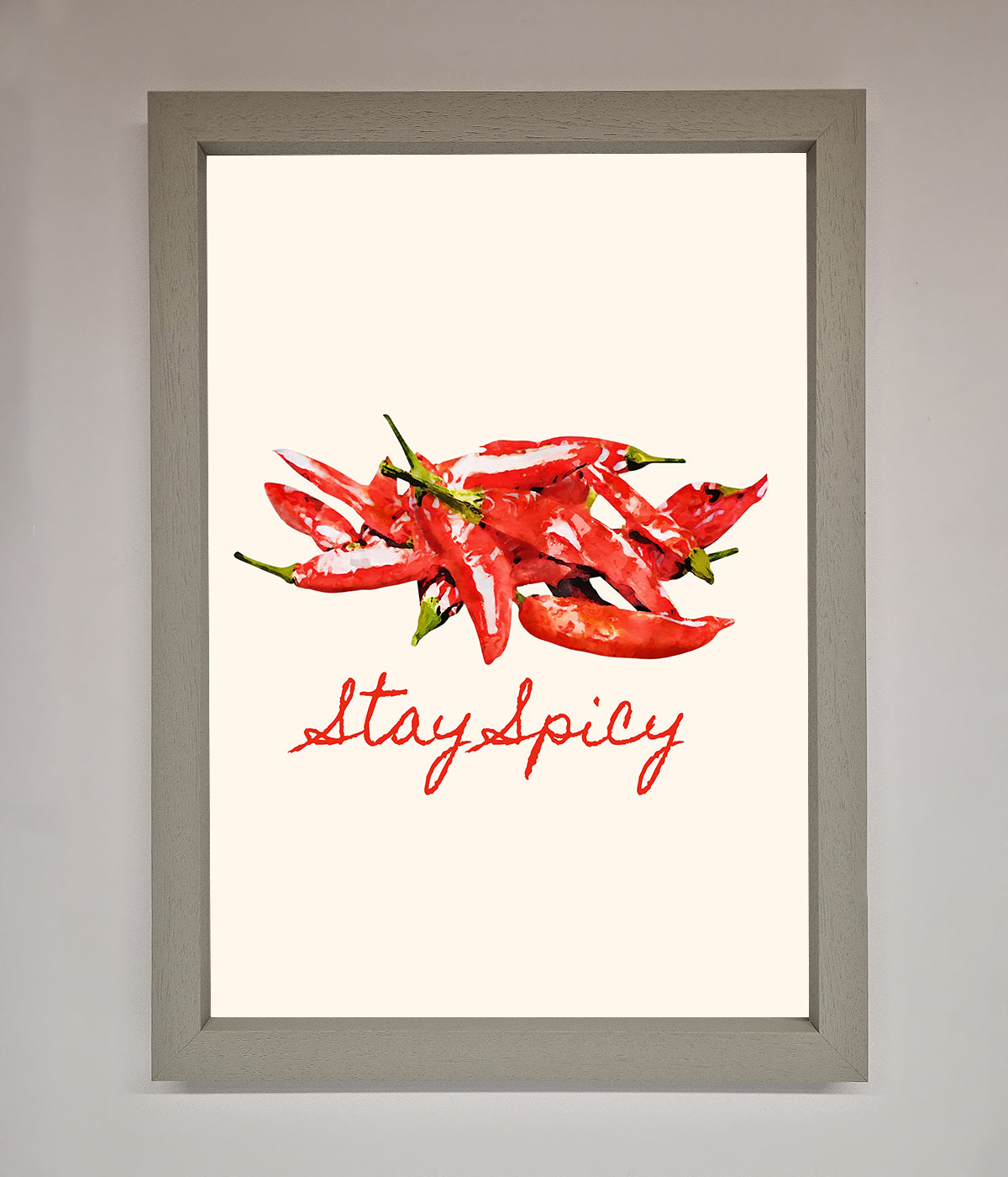 Stay Spicy Framed Print print