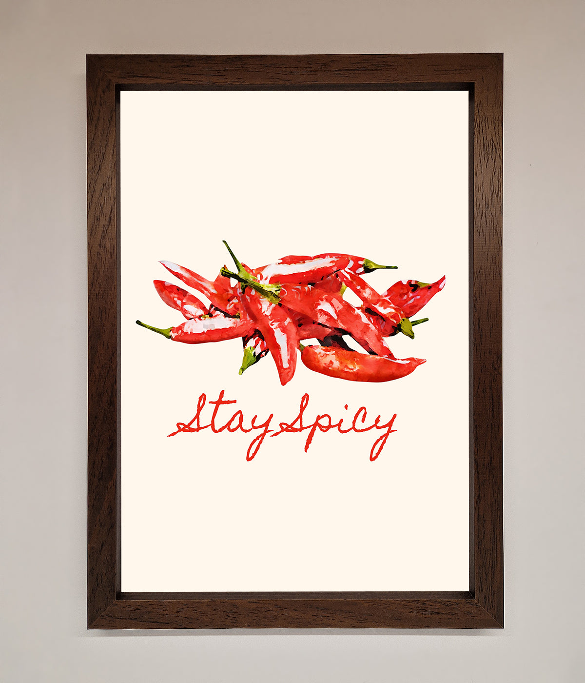 Stay Spicy Framed Print print