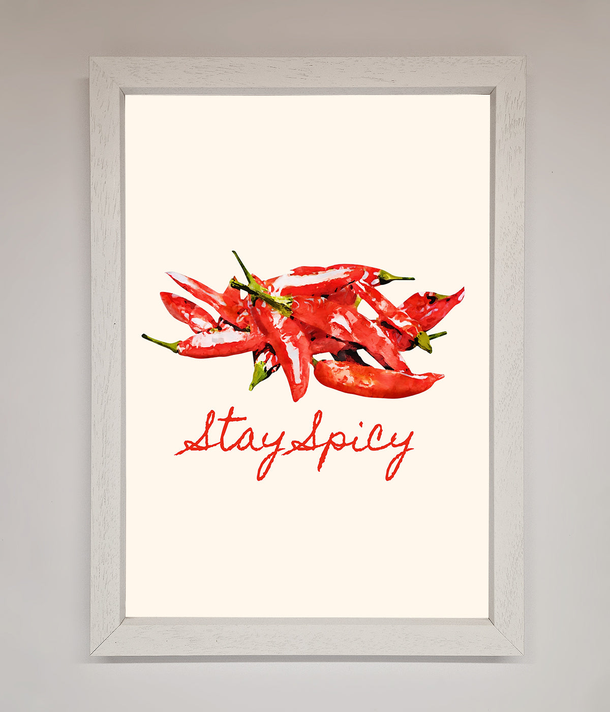 Stay Spicy Framed Print print