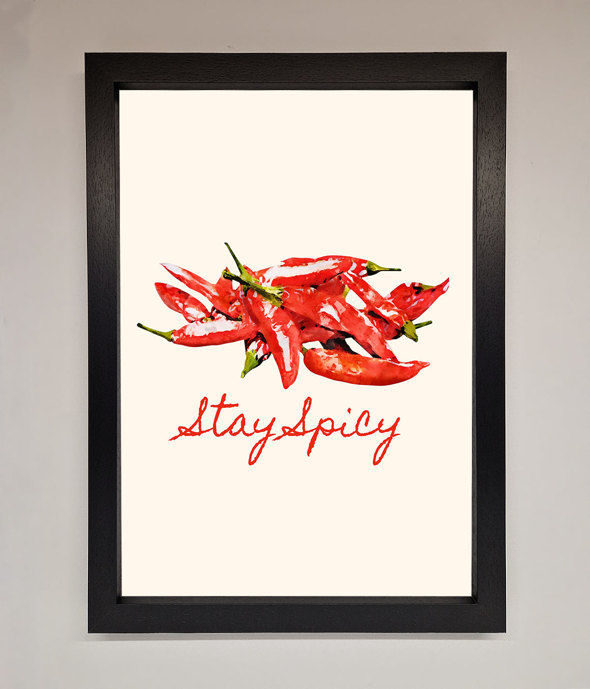 Stay Spicy Framed Print print