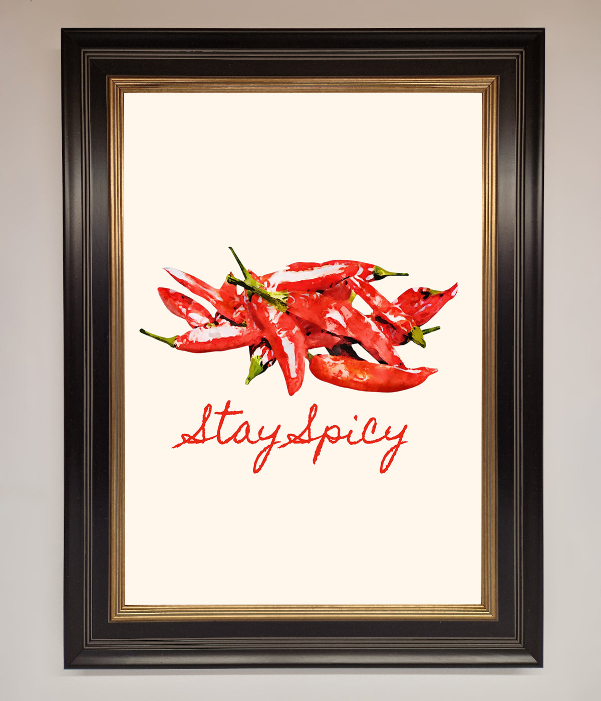 Stay Spicy Framed Print print