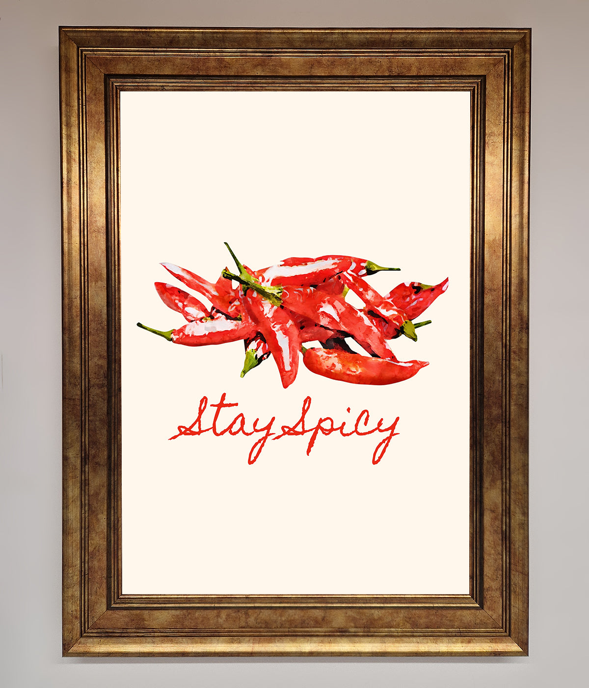 Stay Spicy Framed Print print