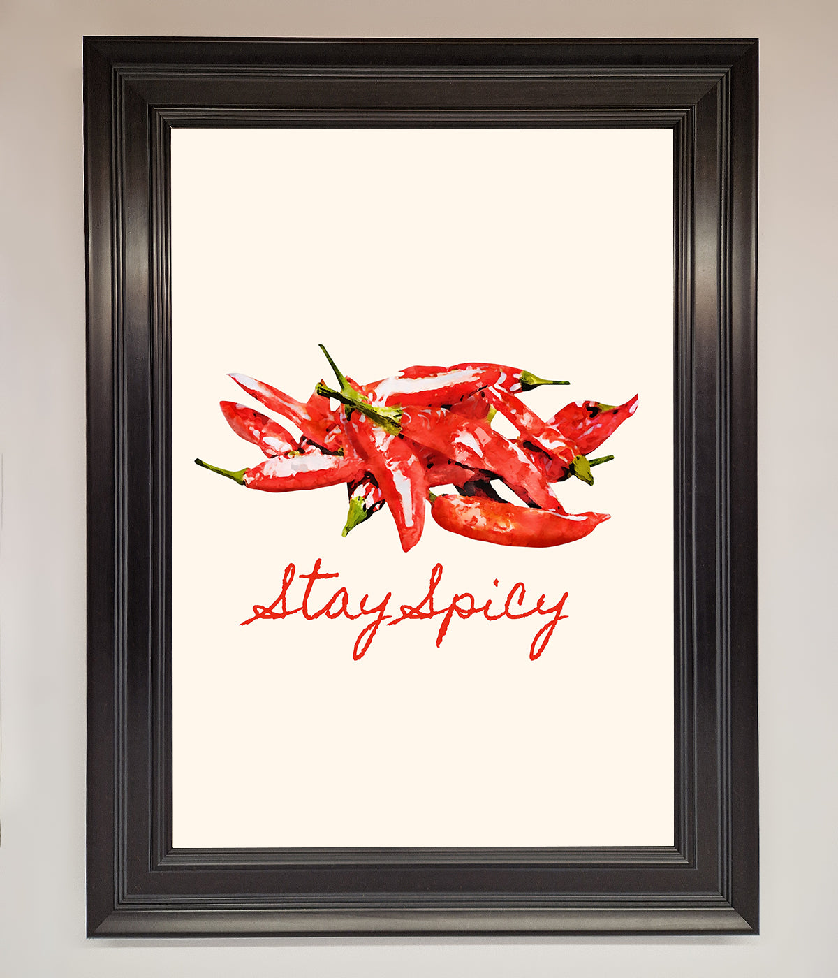 Stay Spicy Framed Print print