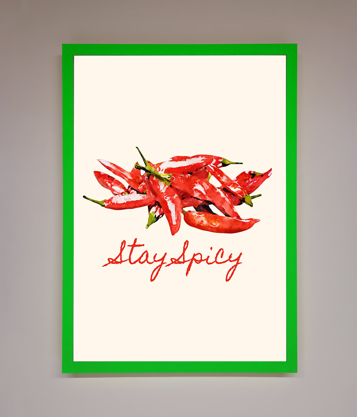 Stay Spicy Framed Print print