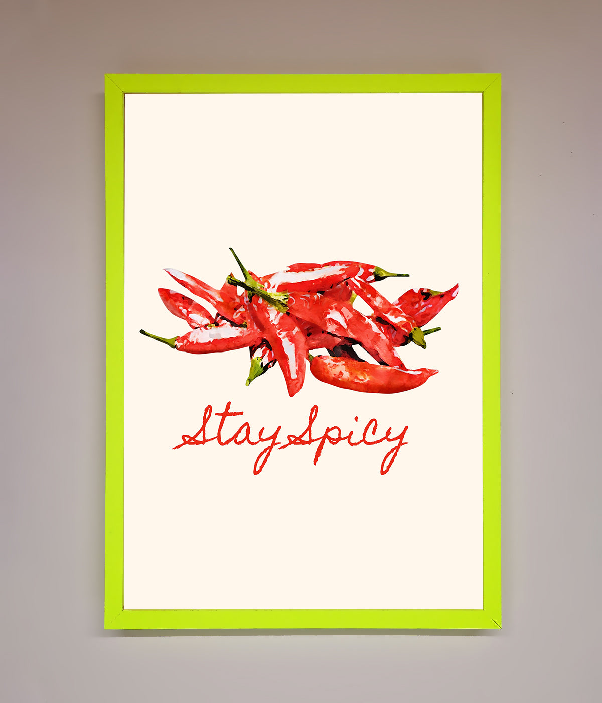 Stay Spicy Framed Print print