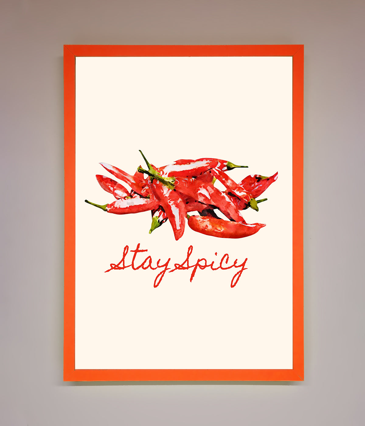 Stay Spicy Framed Print print