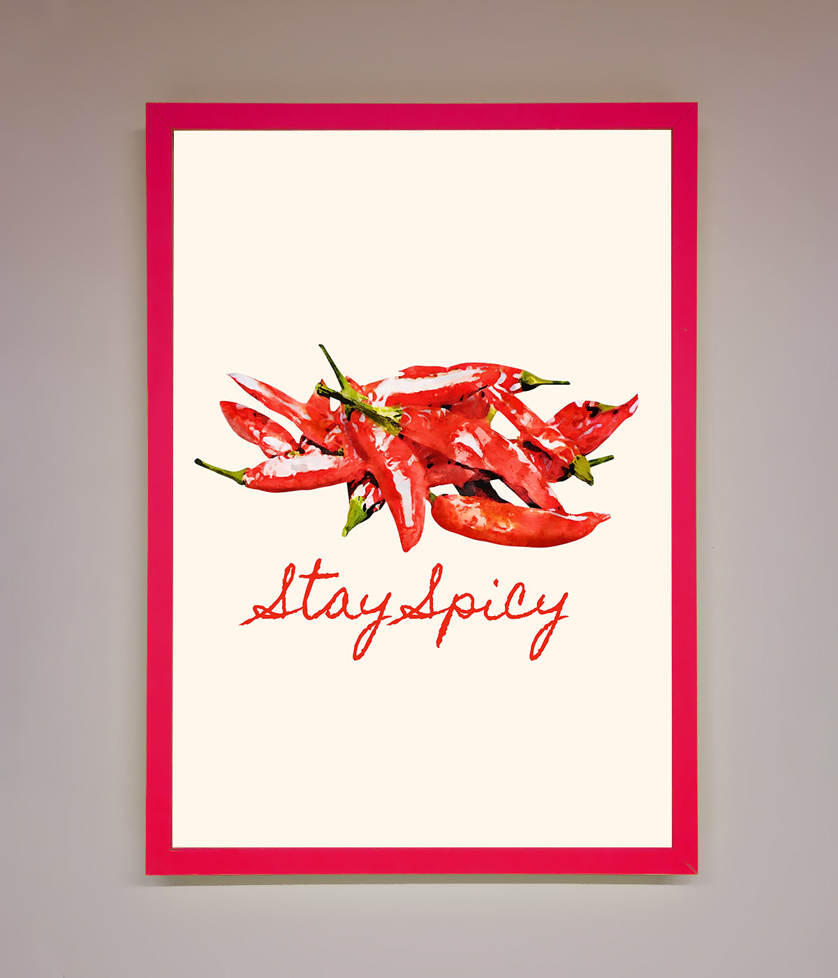 Stay Spicy Framed Print print