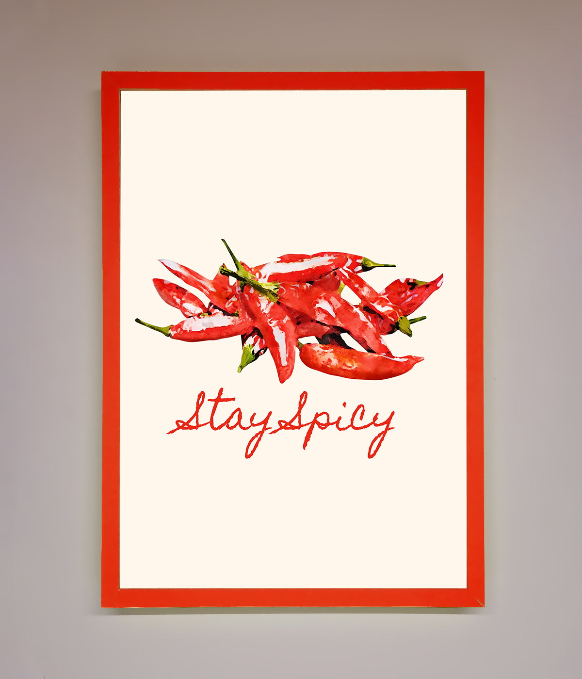 Stay Spicy Framed Print print