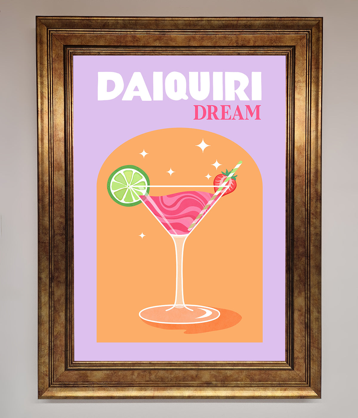 Strawberry Daiquiri Framed Print print