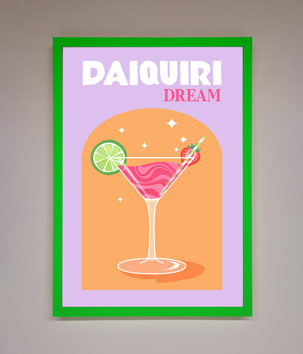 Strawberry Daiquiri Framed Print print