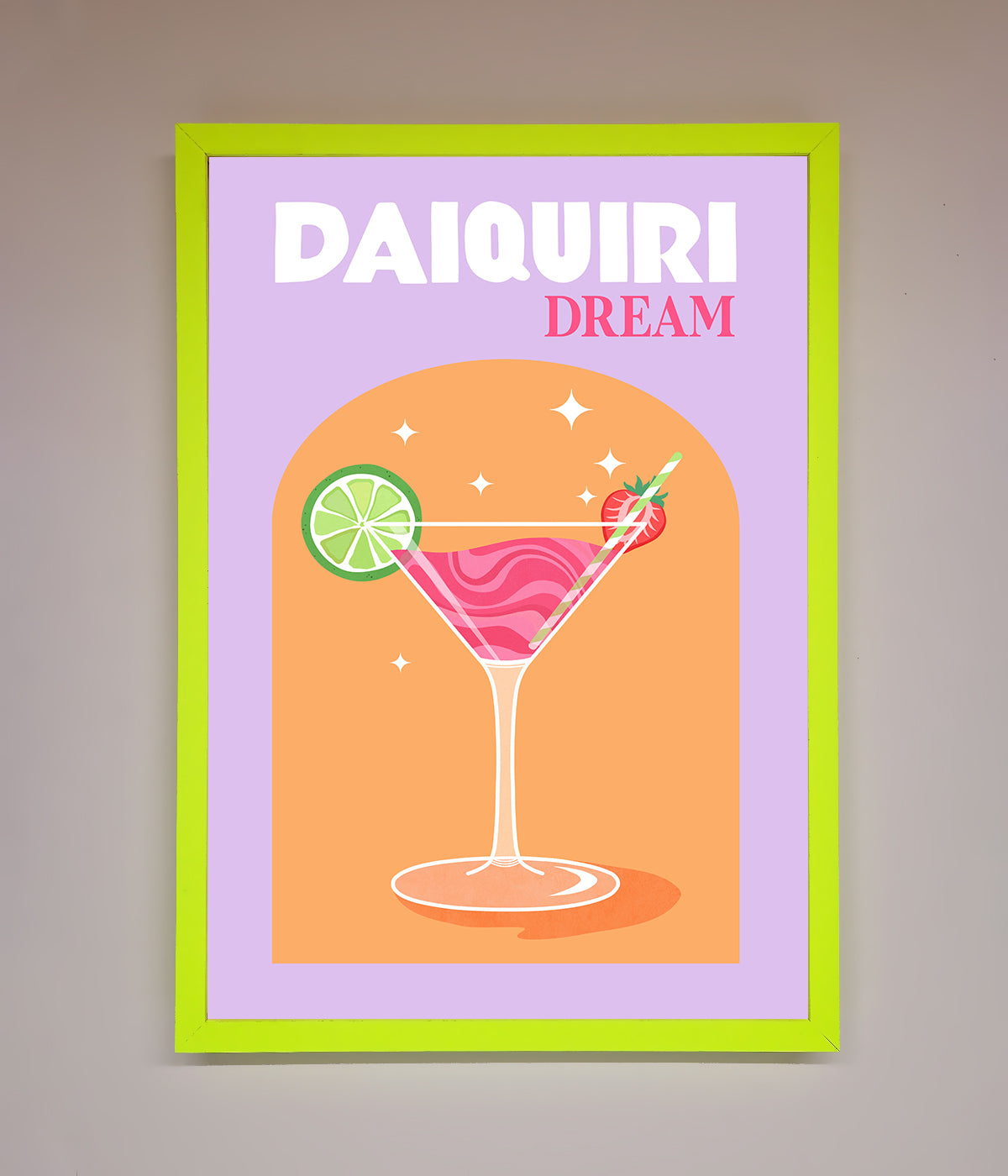 Strawberry Daiquiri Framed Print print