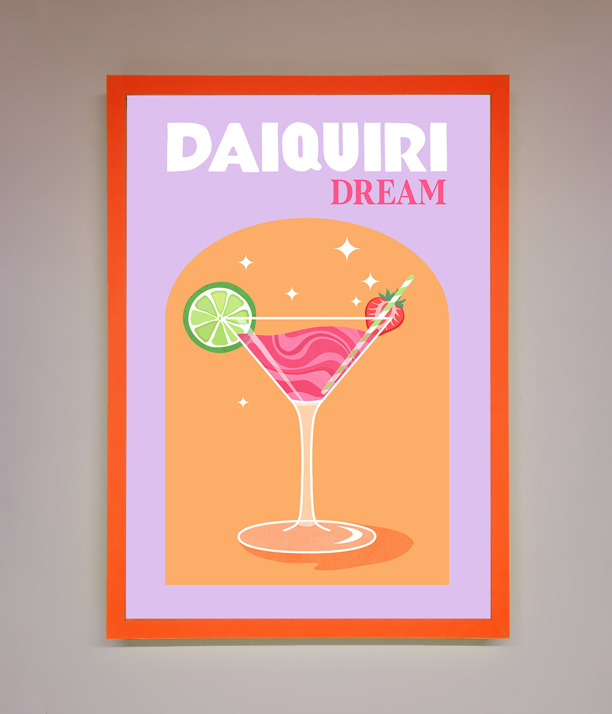 Strawberry Daiquiri Framed Print print