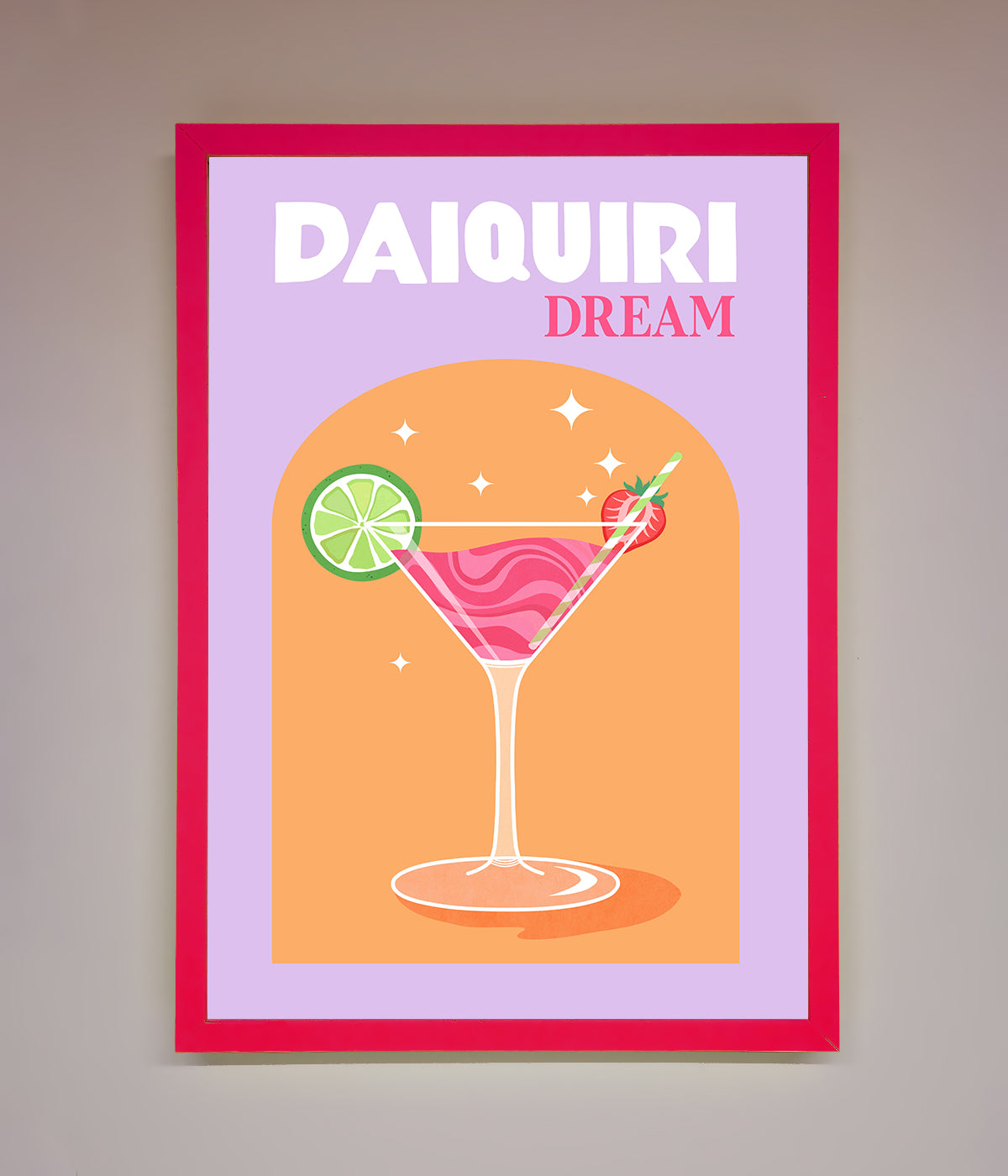 Strawberry Daiquiri Framed Print print