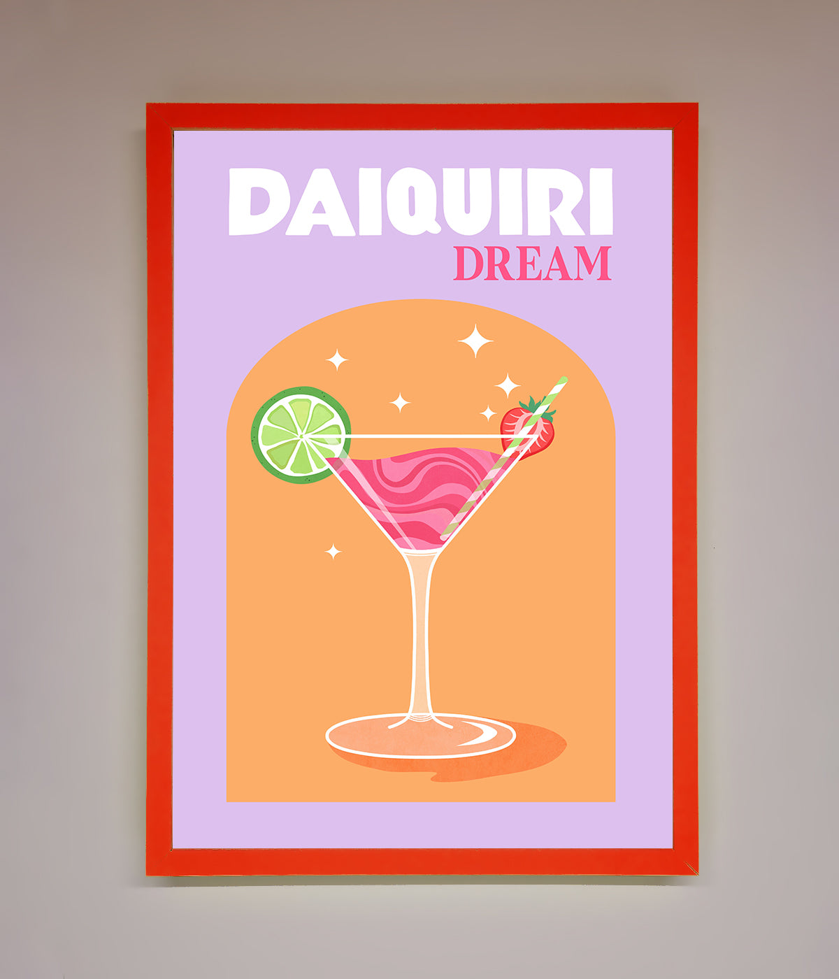 Strawberry Daiquiri Framed Print print