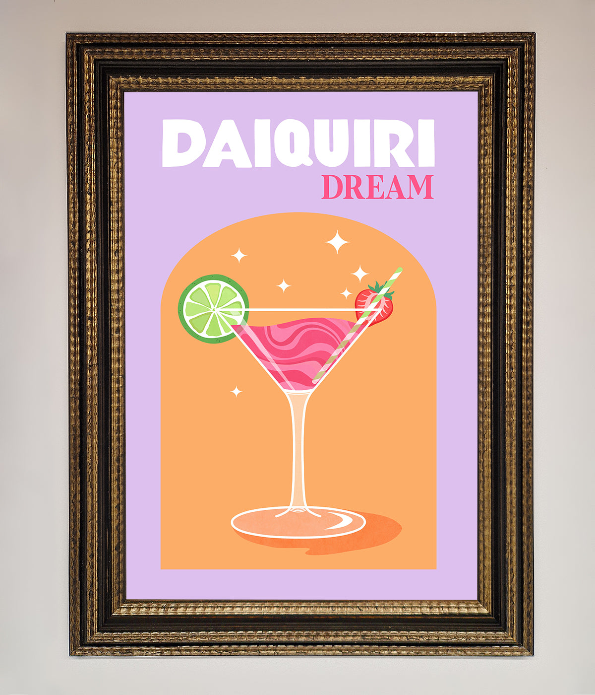 Strawberry Daiquiri Framed Print print