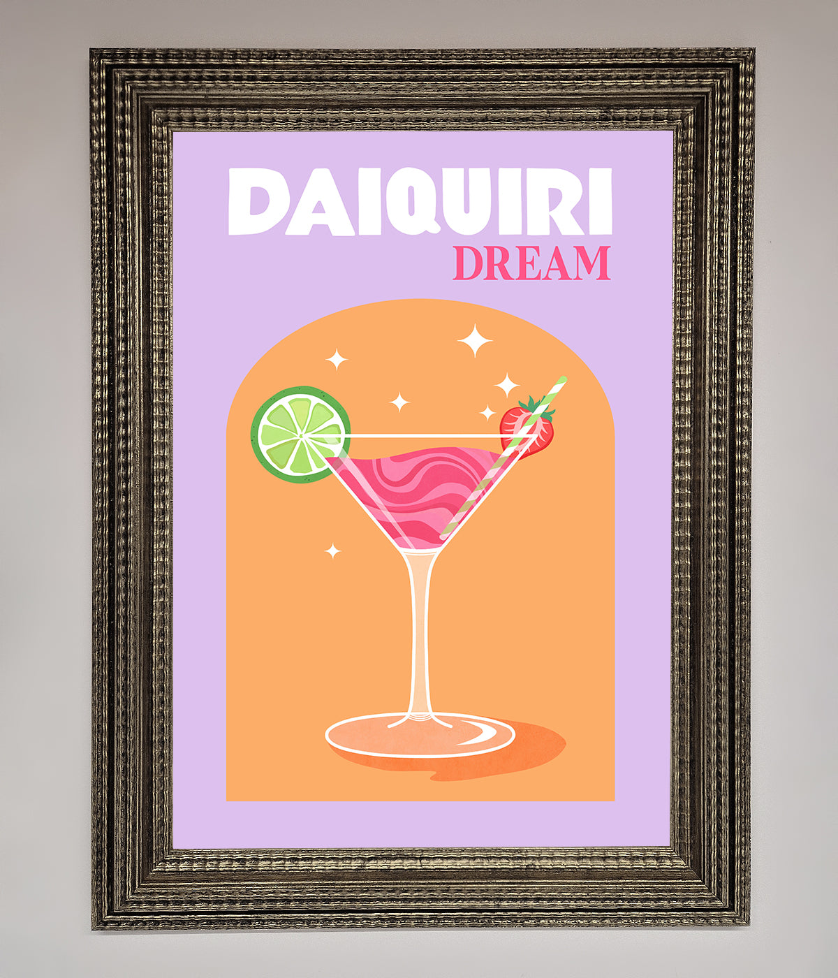 Strawberry Daiquiri Framed Print print