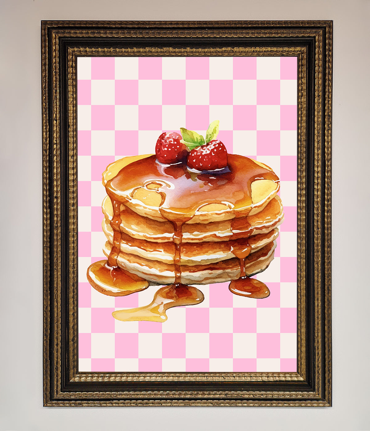 Syrup Pankcakes Framed Print print