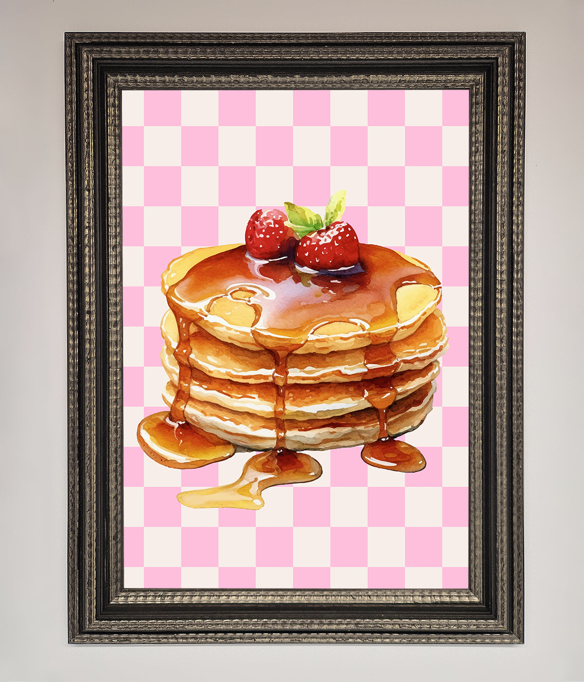 Syrup Pankcakes Framed Print print