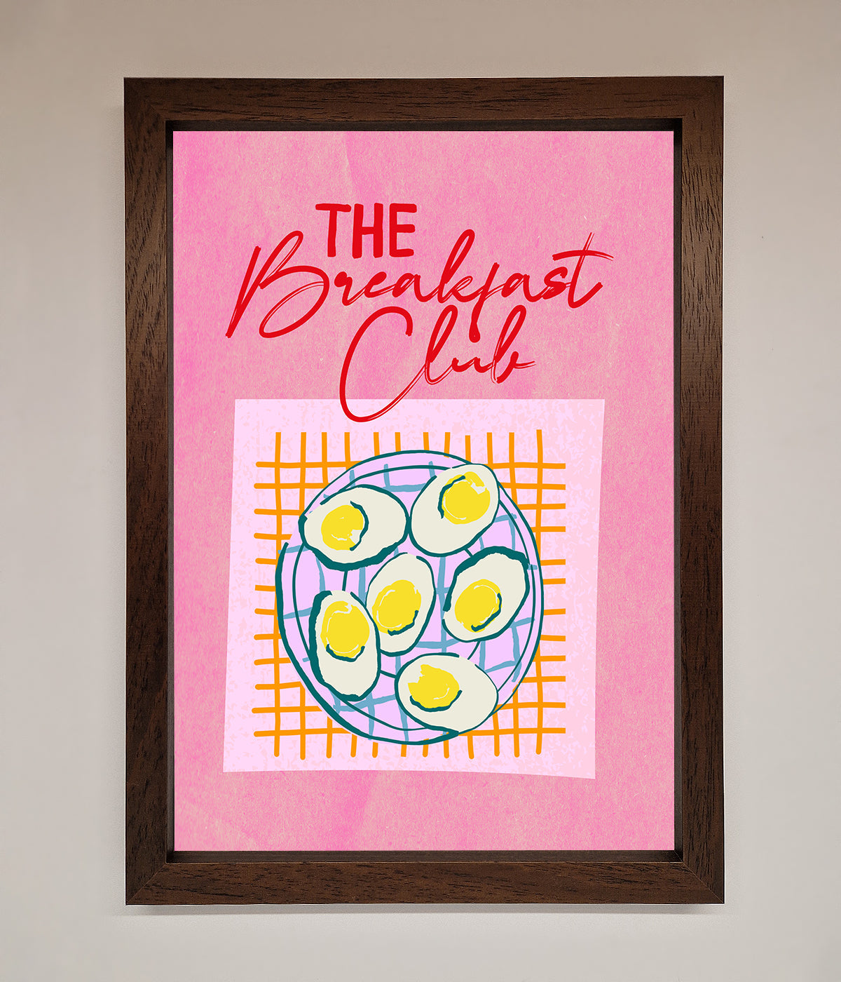 The Breakfast Club framed wall art with retro 80s design.