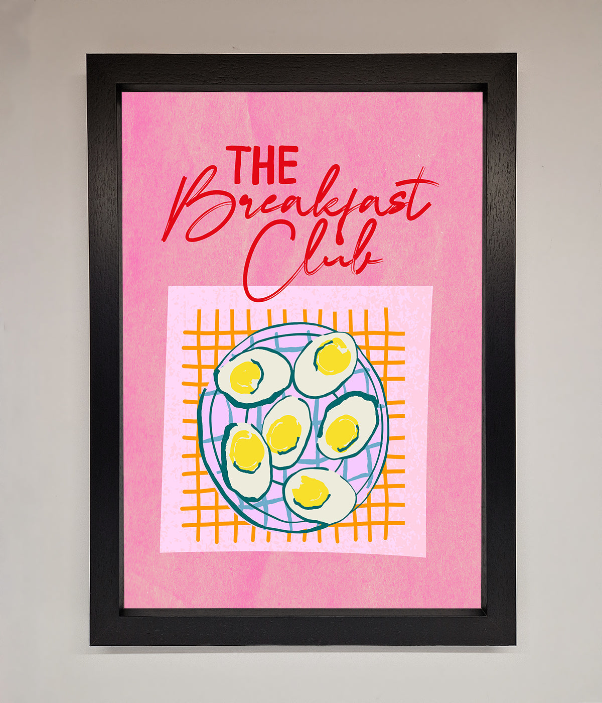 The Breakfast Club Framed Wall Art with retro design.