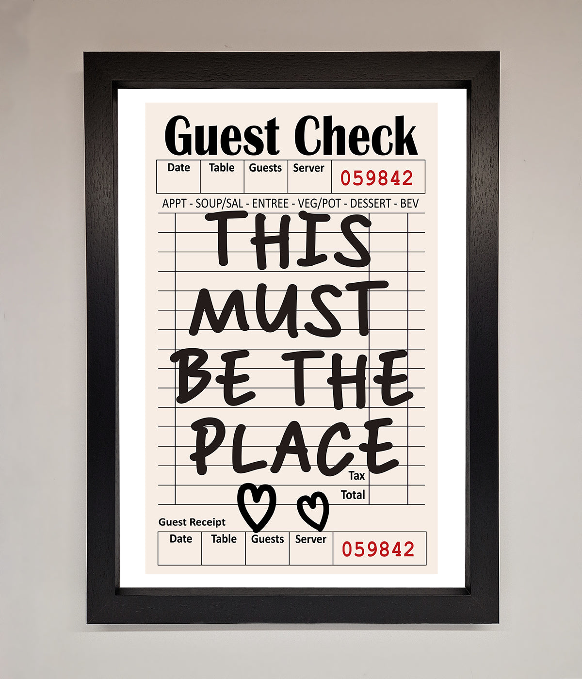 This Must Be The Place Beige Framed Wall Art print