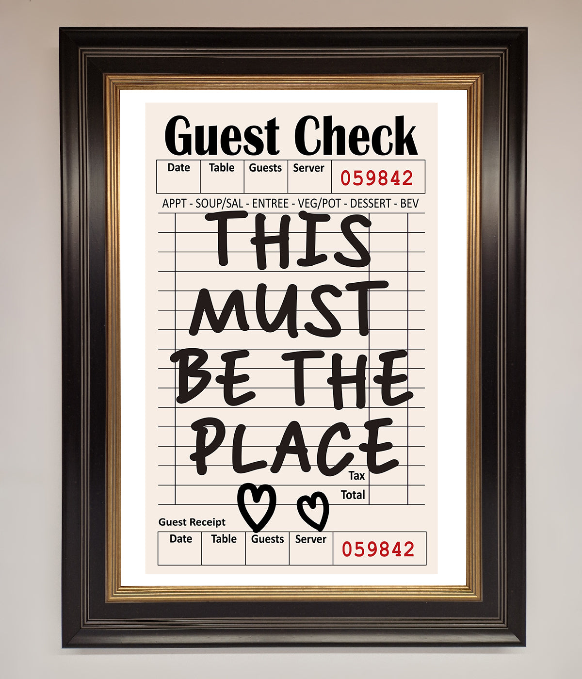 This Must Be The Place Beige Framed Wall Art print