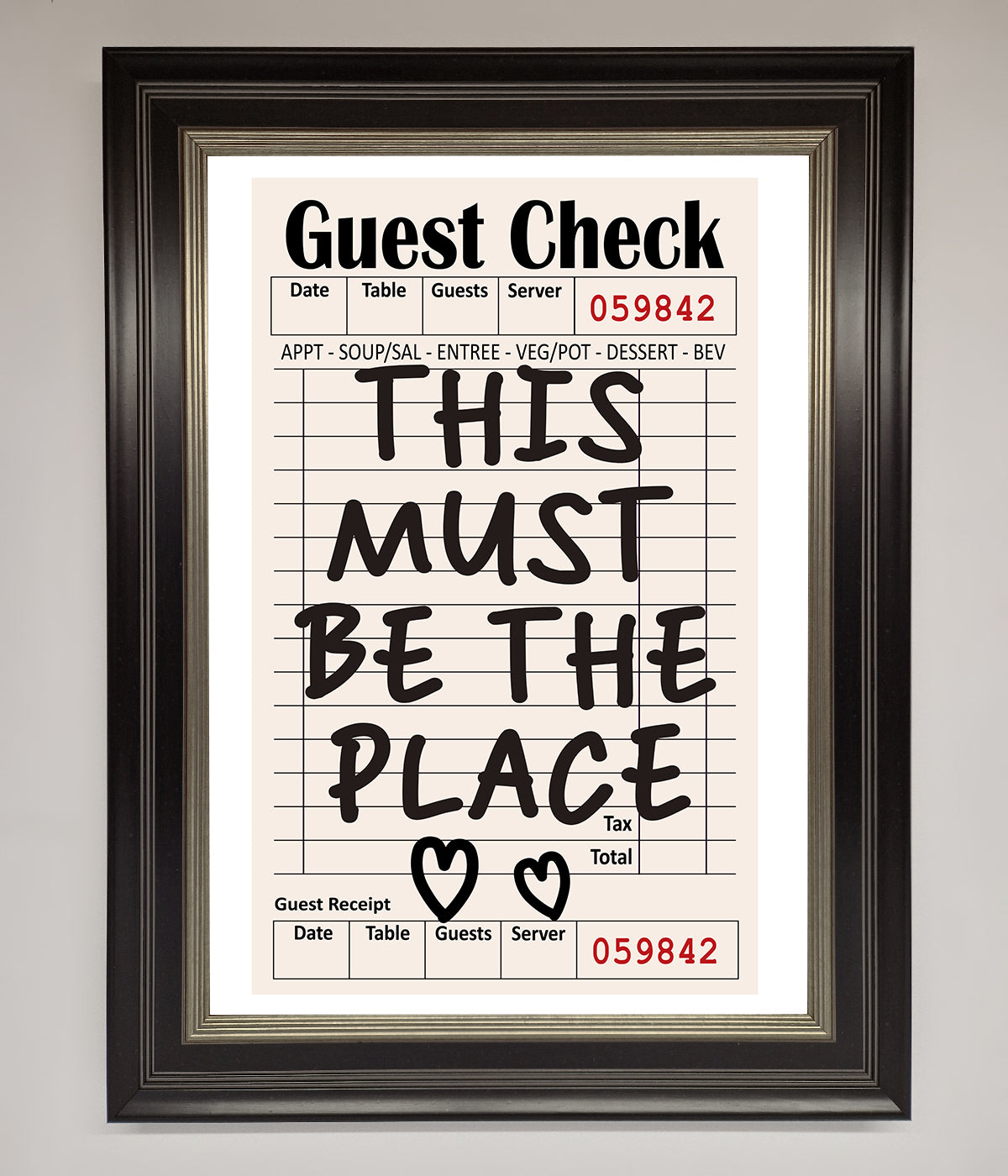 This Must Be The Place Beige Framed Wall Art print