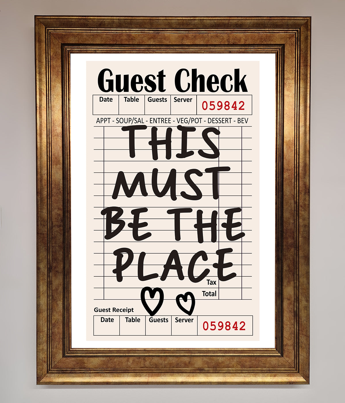 This Must Be The Place Beige Framed Wall Art print