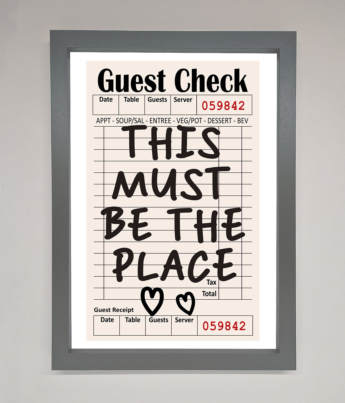 This Must Be The Place Beige Framed Wall Art print