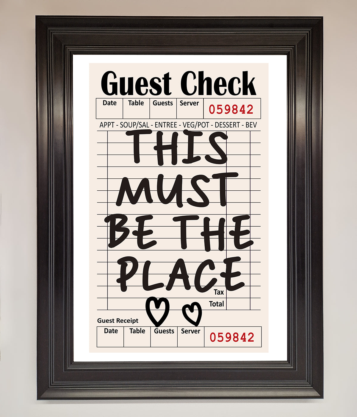 This Must Be The Place Beige Framed Wall Art print