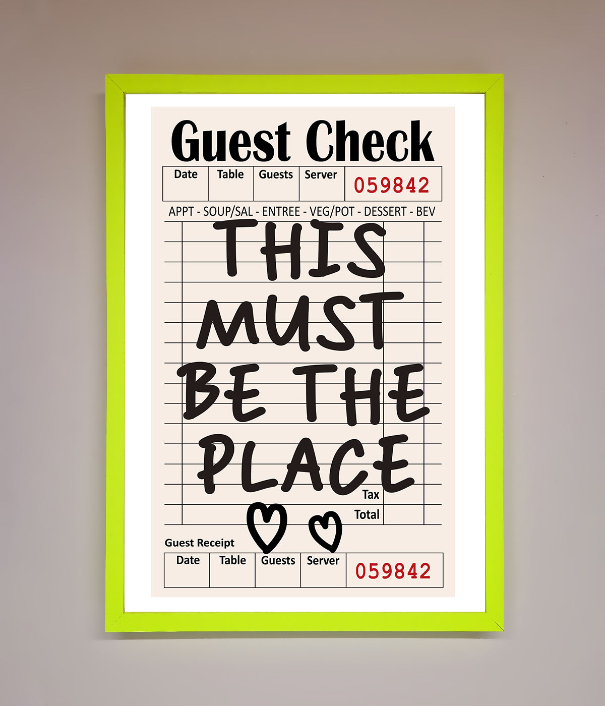 This Must Be The Place Beige Framed Wall Art print