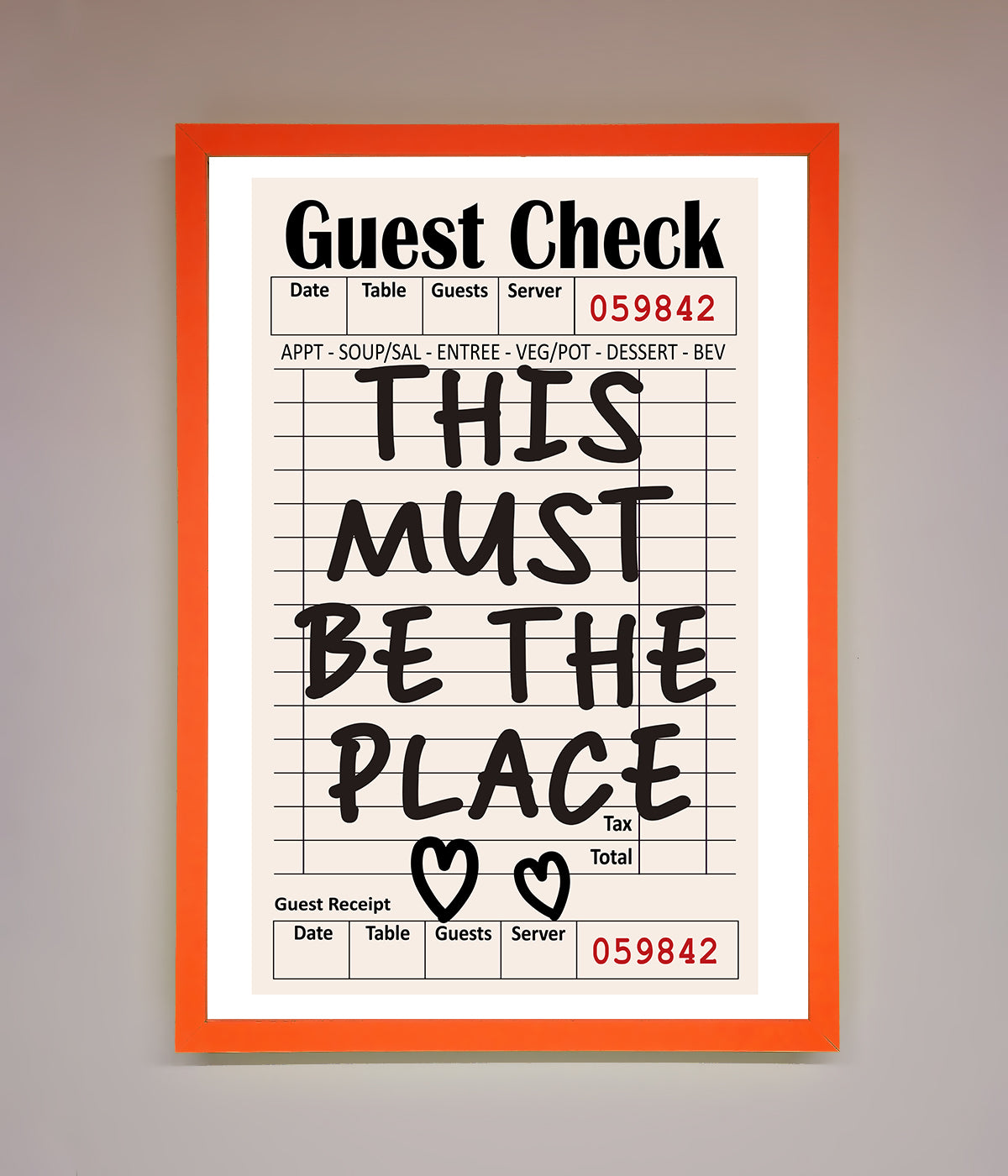 This Must Be The Place Beige Framed Wall Art print