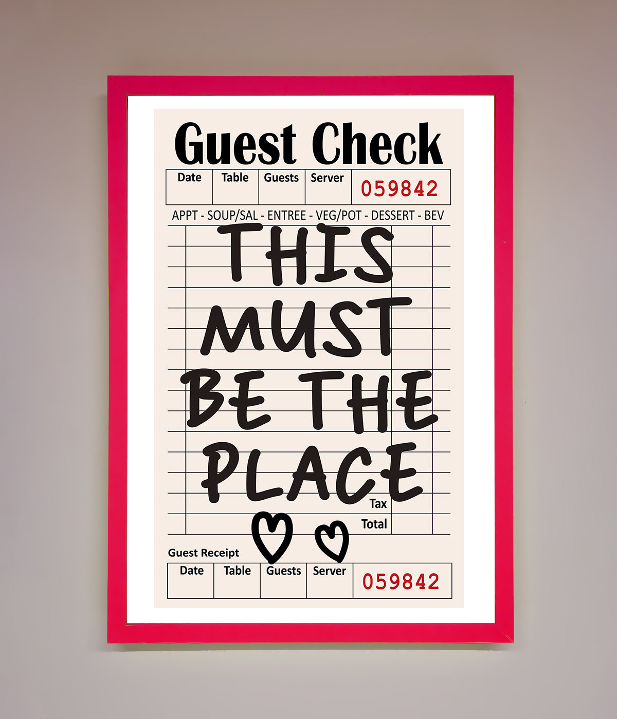 This Must Be The Place Beige Framed Wall Art print